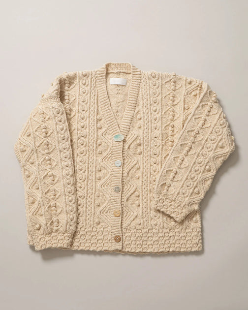 V-neck Cardigan / WHITE / 25年6月末お届け - YUKI FUJISAWA online store