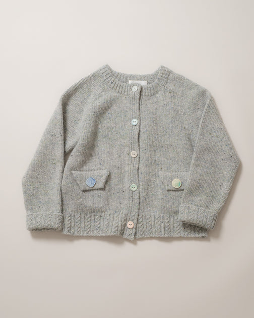 トップス yuki fujisawa PocketLOVELetterCardigan Pocket LOVE Letter Cardigan / HAPPY GRAY - YUKI FUJISAWA