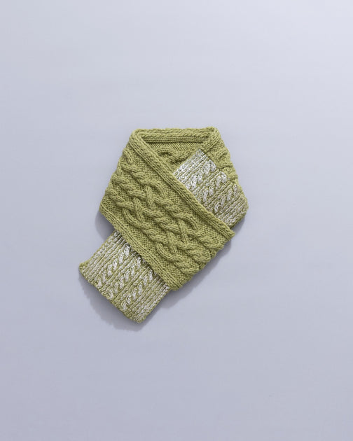 YUKI FUJISAWA Knit scarf マフラー　銀箔　2022