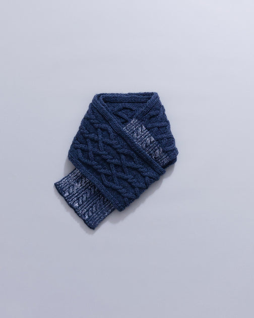 YUKI FUJISAWA Knit scarf マフラー　銀箔　2022